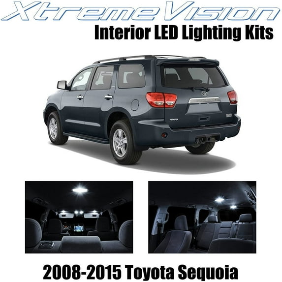 XtremeVision Interior LED for Toyota Sequoia 2008-2015 13 pcs Pure White Interior LED Kit + Installation Tool