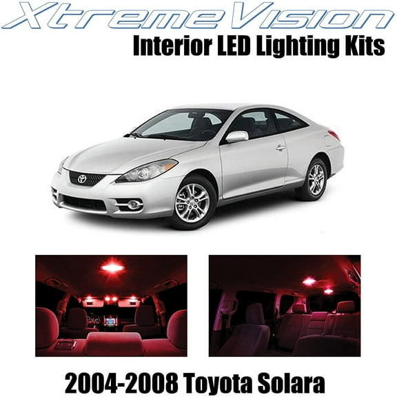XtremeVision Interior LED for Toyota Solara 2004-2008 3 pcs Red Interior LED Kit + Installation Tool