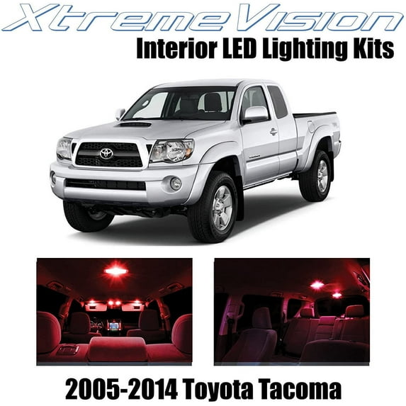 XtremeVision Interior LED for Toyota Tacoma 2005-2014 6 pcs Red Interior LED Kit + Installation Tool