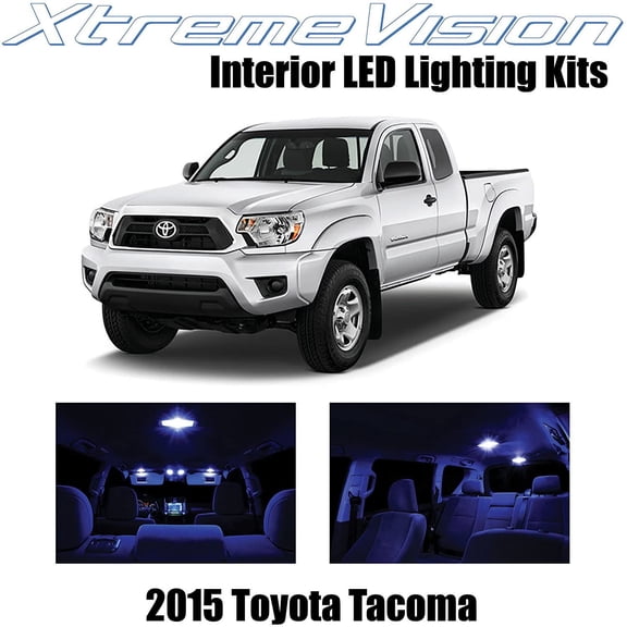 XtremeVision Interior LED for Toyota Tacoma 2015+ 7 pcs Blue Interior LED Kit + Installation Tool Tool