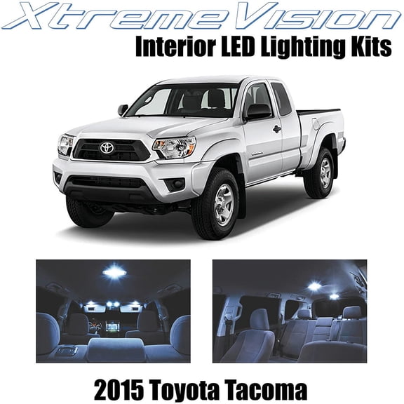 XtremeVision Interior LED for Toyota Tacoma 2015+ 7 pcs Cool White Interior LED Kit + Installation Tool Tool