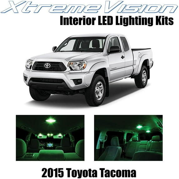 XtremeVision Interior LED for Toyota Tacoma 2015+ 7 pcs Green Interior LED Kit + Installation Tool Tool