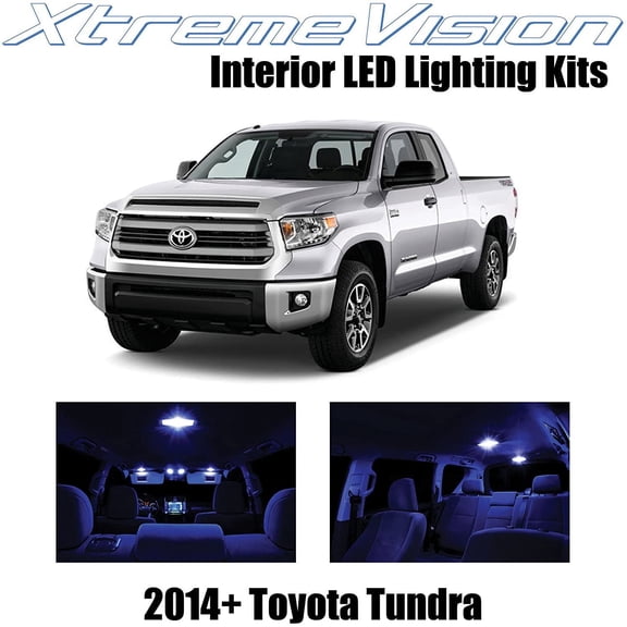 XtremeVision Interior LED for Toyota Tundra 2014+ 14 pcs Blue Interior LED Kit + Installation Tool