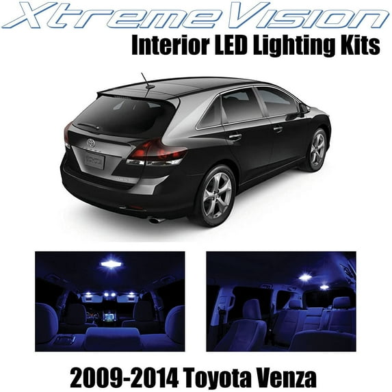 XtremeVision Interior LED for Toyota Venza 2009-2014 14 pcs Blue Interior LED Kit + Installation Tool