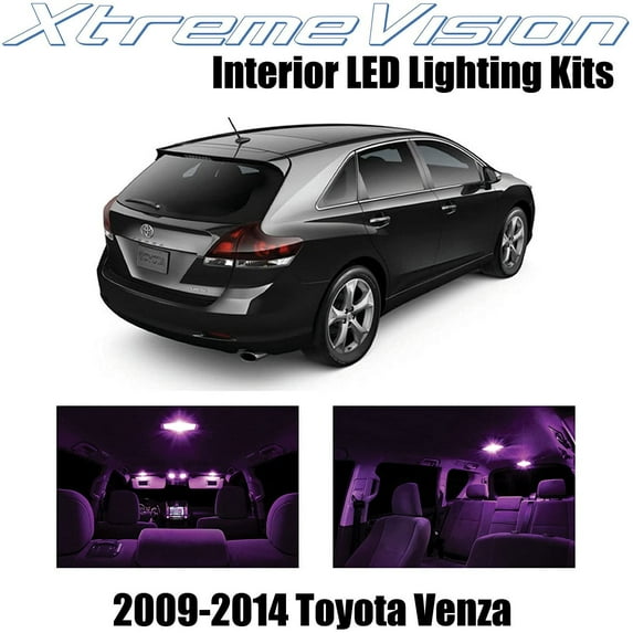 XtremeVision Interior LED for Toyota Venza 2009-2014 14 pcs Pink Interior LED Kit + Installation Tool