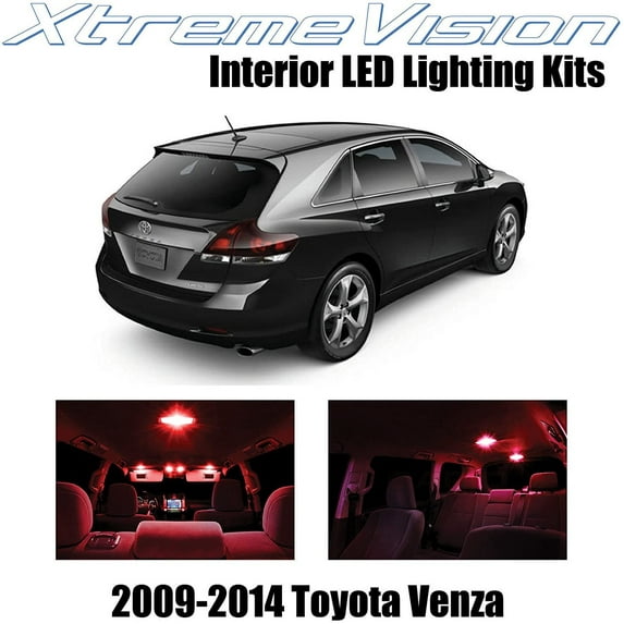 XtremeVision Interior LED for Toyota Venza 2009-2014 14 pcs Red Interior LED Kit + Installation Tool