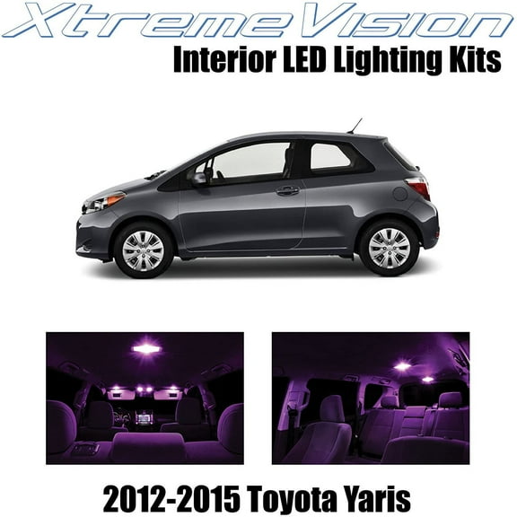 XtremeVision Interior LED for Toyota Yaris 2012-2015 6 pcs Pink Interior LED Kit + Installation Tool