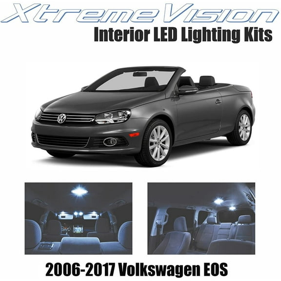 XtremeVision Interior LED for Volkswagen EOS 2006-2017 8 Pieces Cool White Interior LED Kit + Installation Tool