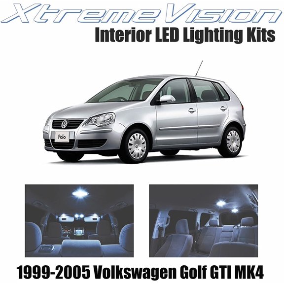 XtremeVision Interior LED for Volkswagen Golf GTI MK4 1999-2005 9 Pieces Cool White Interior LED Kit + Installation Tool