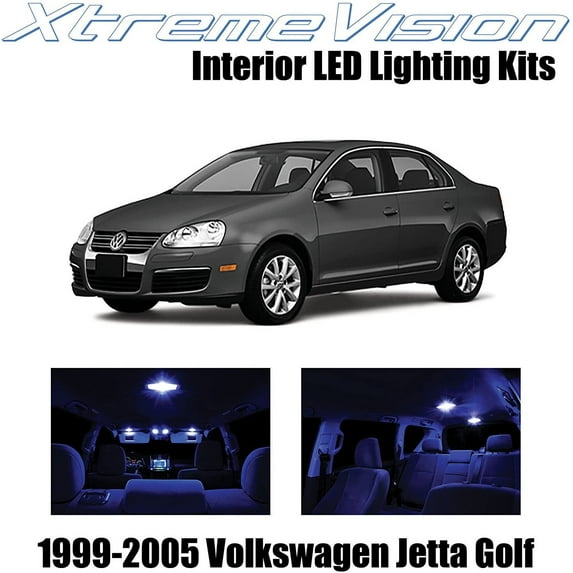 XtremeVision Interior LED for Volkswagen Jetta Golf 1999-2005 12 pcs Blue Interior LED Kit + Installation Tool