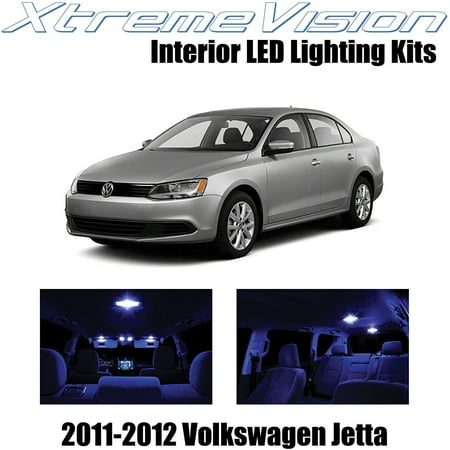 XtremeVision Interior LED for Volkswagen Jetta Golf 2011-2012 12 pcs Blue Interior LED Kit + Installation Tool