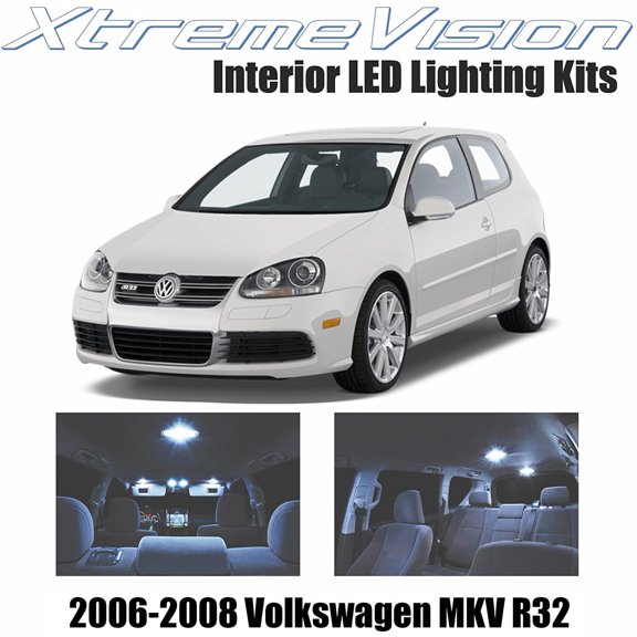 XtremeVision Interior LED for Volkswagen MKV R32 2006-2008 10 Pieces Cool White Interior LED Kit + Installation Tool