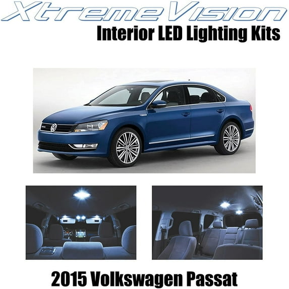 XtremeVision Interior LED for Volkswagen Pasat 2015+ 9 pcs Cool White Interior LED Kit + Installation Tool