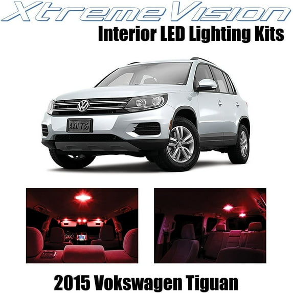 XtremeVision Interior LED for Volkswagen Tiguan 2015+ 9 pcs Red Interior LED Kit + Installation Tool