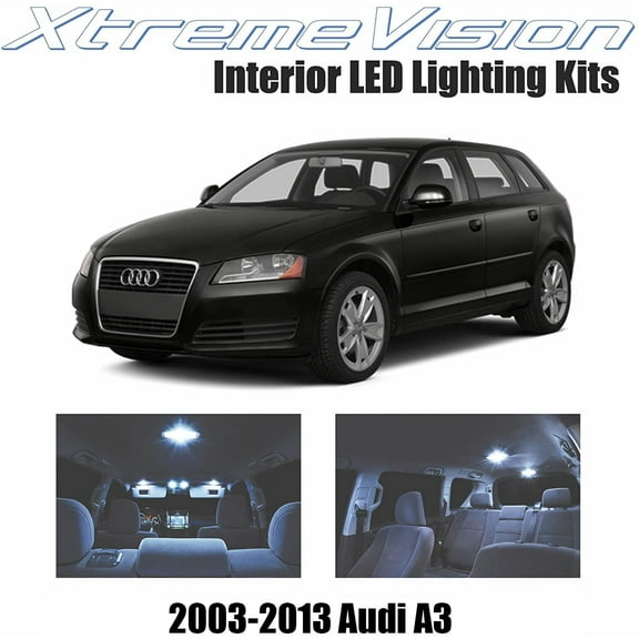 XtremeVision LED for Audi A3 2003-2013 12 Pieces Cool White Premium Interior LED Kit Package + Installation Tool