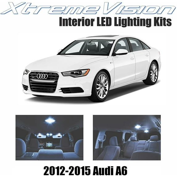 XtremeVision LED for Audi A6 2012-2015 9 Pieces Cool White Premium Interior LED Kit Package + Installation Tool