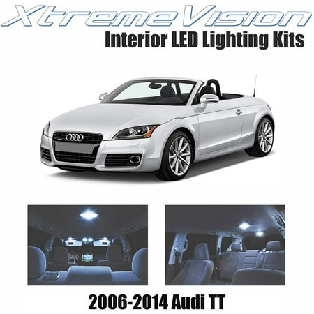 XtremeVision LED for Audi TT 2006-2014 6 Pieces Cool White Premium Interior LED Kit Package + Installation Tool