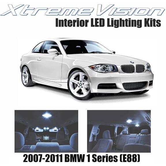 XtremeVision LED for BMW 1 Series E88 2007-2011 8 Pieces Cool White Premium Interior LED Kit Package + Installation Tool