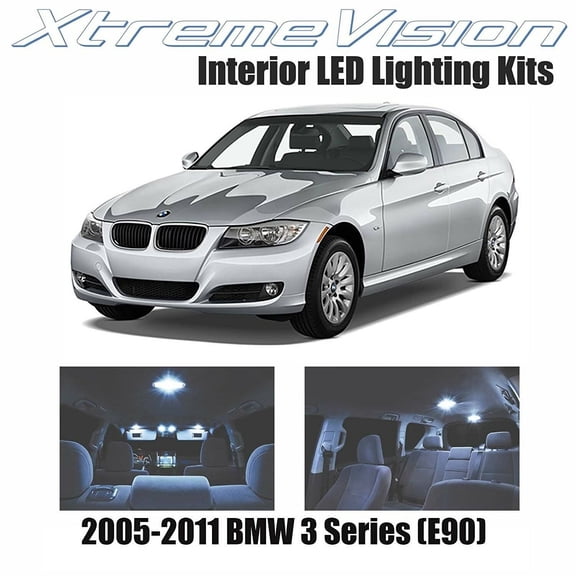XtremeVision LED for BMW 3 Series (E90) 2005-2011 (10 Pieces) Cool White Premium Interior LED Kit Package + Installation Tool