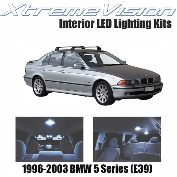 XtremeVision LED for BMW 5 Series E39 1996-2003 11 Pieces Cool White Premium Interior LED Kit Package + Installation Tool