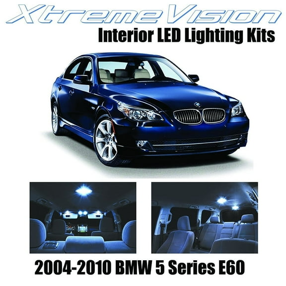 XtremeVision LED for BMW 5 Series E60 2004-2010 17 Pieces Cool White Premium Interior LED Kit Package + Installation Tool