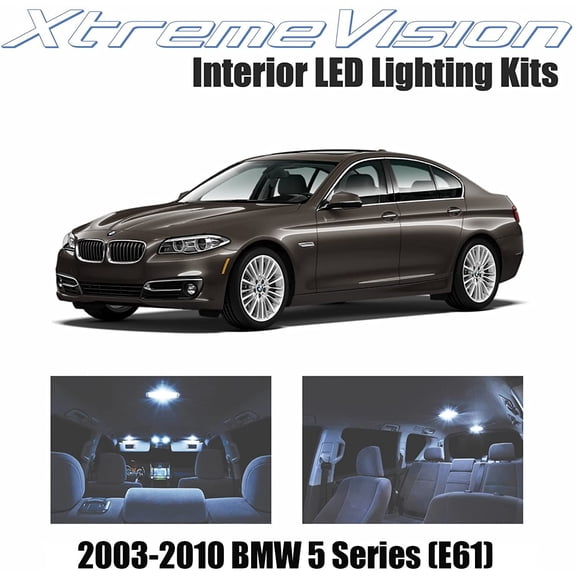 XtremeVision LED for BMW 5 Series E61 2003-2010 16 Pieces Cool White Premium Interior LED Kit Package + Installation Tool