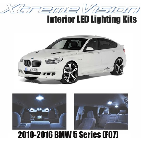 XtremeVision LED for BMW 5 Series (F07) 2010-2016 (18 Pieces) Cool White Premium Interior LED Kit Package + Installation Tool