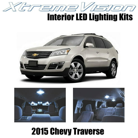XtremeVision LED for Chevy Traverse 2015+ (14 Pieces) Cool White Premium Interior LED Kit Package + Installation Tool