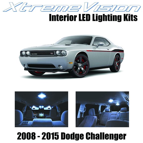 XtremeVision LED for Dodge Challenger 2008-2015 (10 Pieces) Cool White Premium Interior LED Kit Package + Installation Tool
