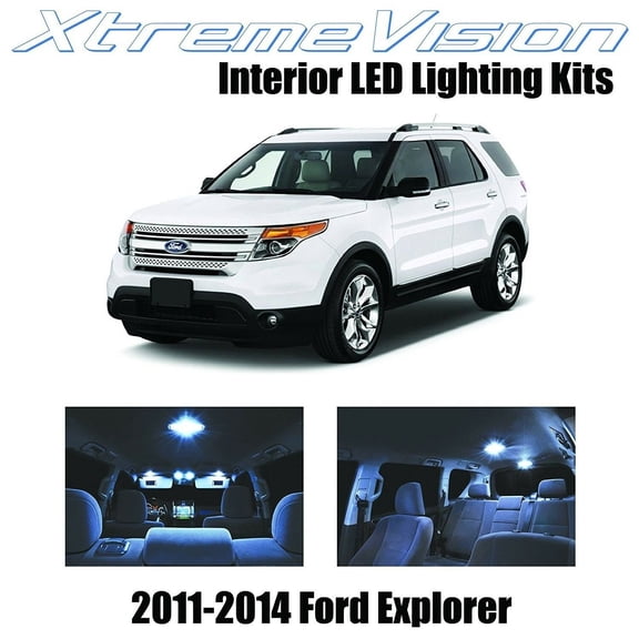 XtremeVision LED for Ford Explorer 2011-2014 (6 Pieces) Cool White Premium Interior LED Kit Package + Installation Tool