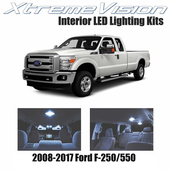 XtremeVision LED for Ford F-250-550 2008-2017 (5 Pieces) Cool White Premium Interior LED Kit Package + Installation Tool