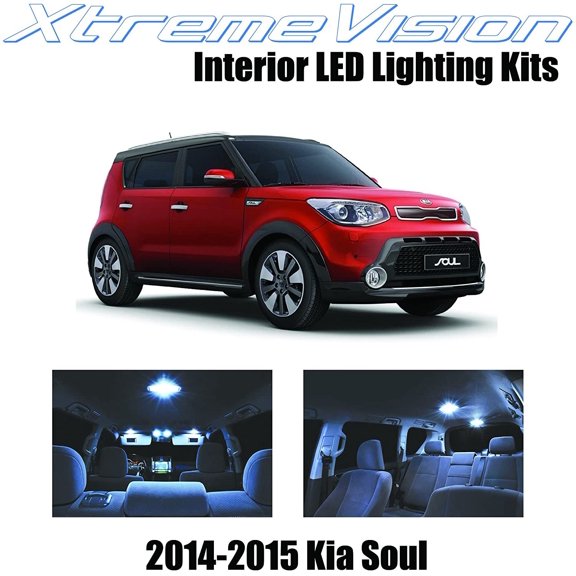 XtremeVision LED for KIA Soul 2014-2015 9 Pieces Cool White Premium Interior LED Kit Package + Installation Tool