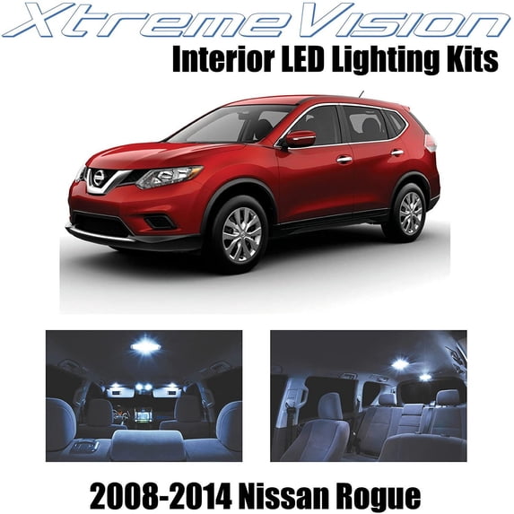 XtremeVision LED for Nissan Rogue 2008-2014 (12 Pieces) Cool White Premium Interior LED Kit Package + Installation Tool