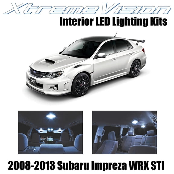 XtremeVision LED for Subaru Impreza WRX STI Sedan 2008-2013 (6 Pieces) Cool White Premium Interior LED Kit Package + Installation Tool Tool