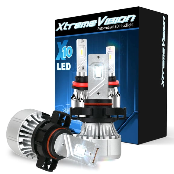 XtremeVision X10 5202 LED Foglight - 64W LED Bulb - IP65 Light Bulb - 12000LM - Plug & Play LED Headlight Bulb - 1Pair