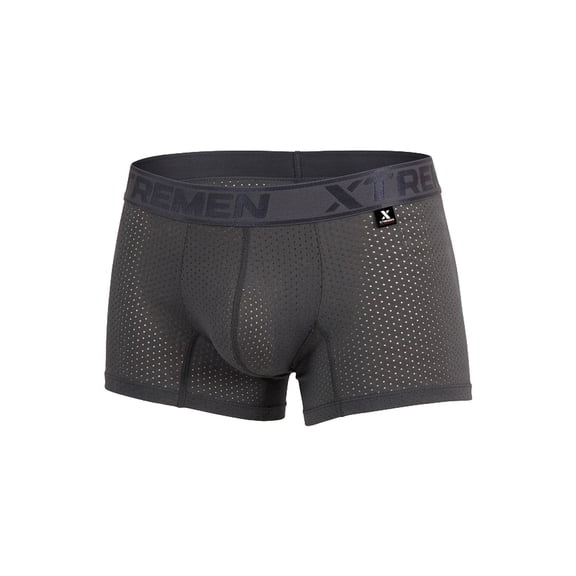 Xtremen Style 91251 Microfiber Mesh Boxer Briefs Color Gray Size S