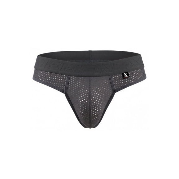 Xtremen Style 91268 Microfiber Mesh Thongs Color Gray Size M