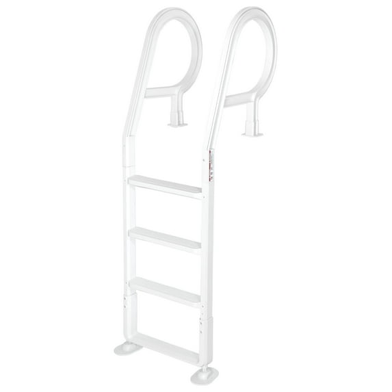 XtremepouwerUS Heavy Duty Deck Entry Ladder Anti Slip Plastic Step Pool ...
