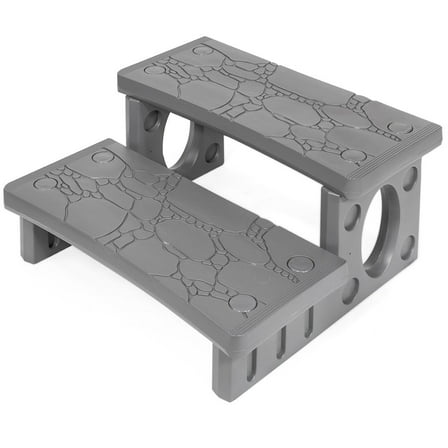 XtremepowerUS Spa and Hot Tub Step, Universal Camper Step, Anti-Slip, Hot Tub Step Gray