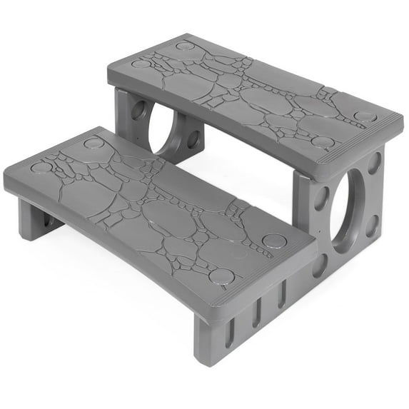 XtremepowerUS Spa and Hot Tub Step, Universal Camper Step, Anti-Slip, Hot Tub Step Gray