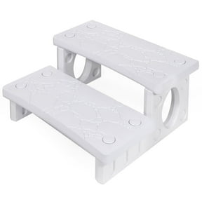 XtremepowerUS Spa Step, Heavy Duty Hot Tub Spa Step, Universal Plastic Stair, Anti-Slip, White