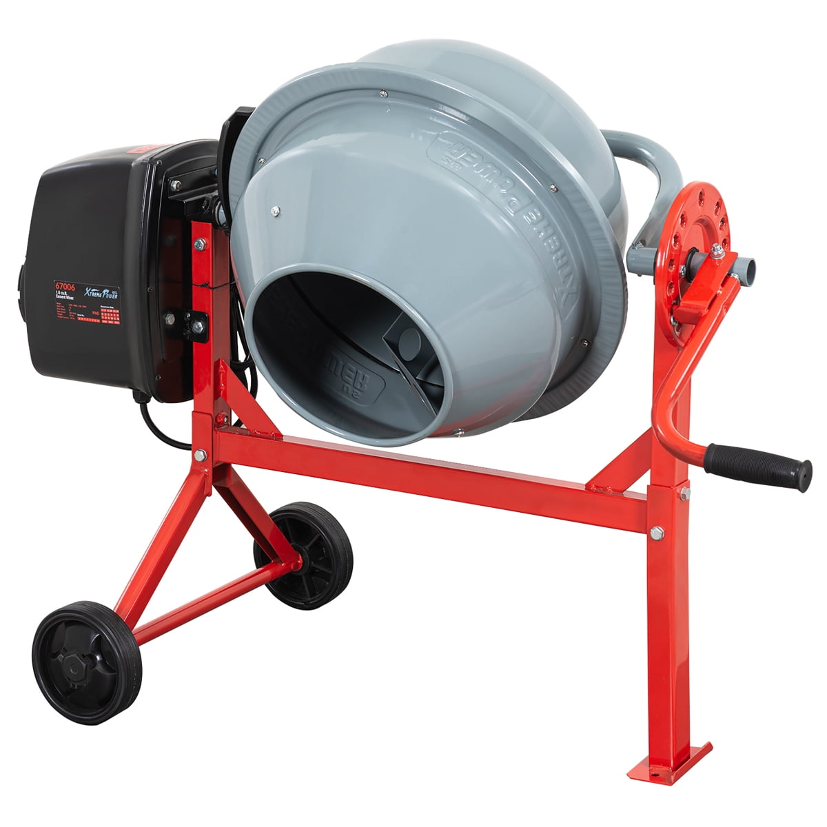 XtremepowerUS 1.6cu. ft. Electric Concrete Cement Mixer Equipment Low