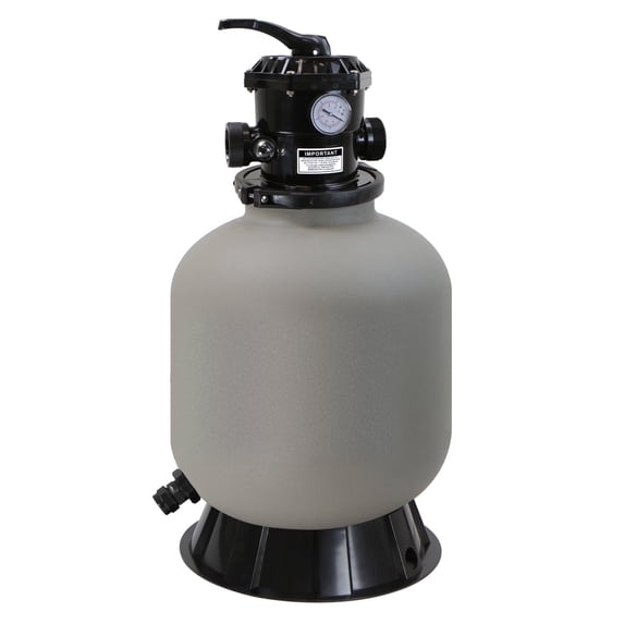 XtremepowerUS 16 in Sand Filter Pump, Above Ground & In-Ground Pool Sandpump, 7-Way Valve, 75139