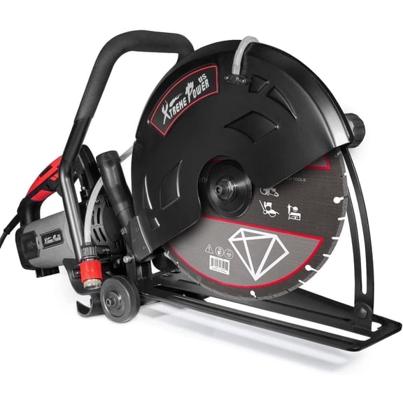 XtremepowerUS 16" Electric Concrete Saw, 3200W 20 Amp Wet/Dry Cut-Off Saw, 115V Masonry Cutter with Blade