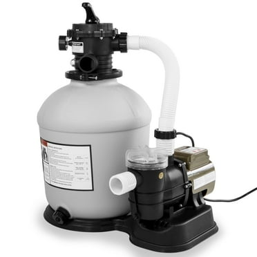 XtremepowerUS 16" Sand Filter Pump, 3100GPH,  With .75HP Pool Pump With Timer For Above Ground Pools, 7-Way Multi-Port Valve & Strainer Basket