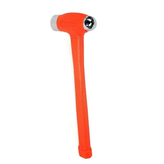 XtremepowerUS 1LB Dual Head Ball Peen, Dead Blow Hammer, Striking Flat 16oz, Orange