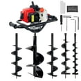 thumbnail image 1 of XtremepowerUS 63cc Gas Powered Auger Post Hole Digger With 4", 6", 8", 10" & 12" Bit, EPA Approved 2 Stroke Motor, 3/4" Shaft, 1 of 6