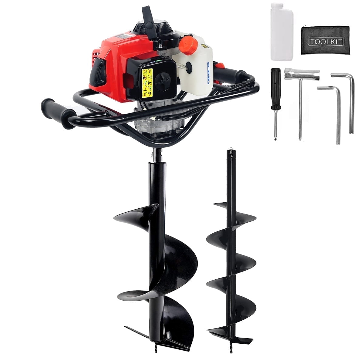XtremepowerUS 63cc Gas Powered Auger Post Hole Digger With 10" & 12 ...