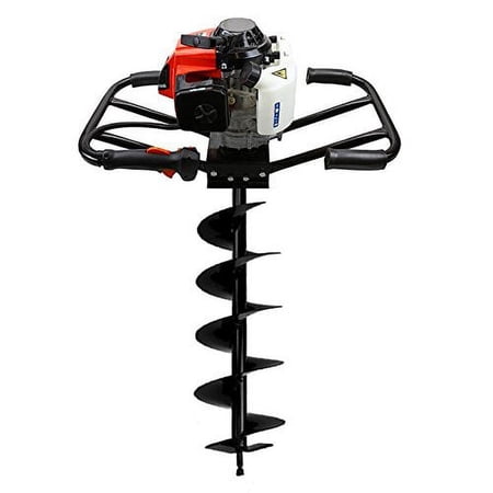 XtremepowerUS 2 Man 63CC 2-Stroke Gas Post Hole Digger EPA Motor Machine (Digger Machine+ 8" Bit Set)
