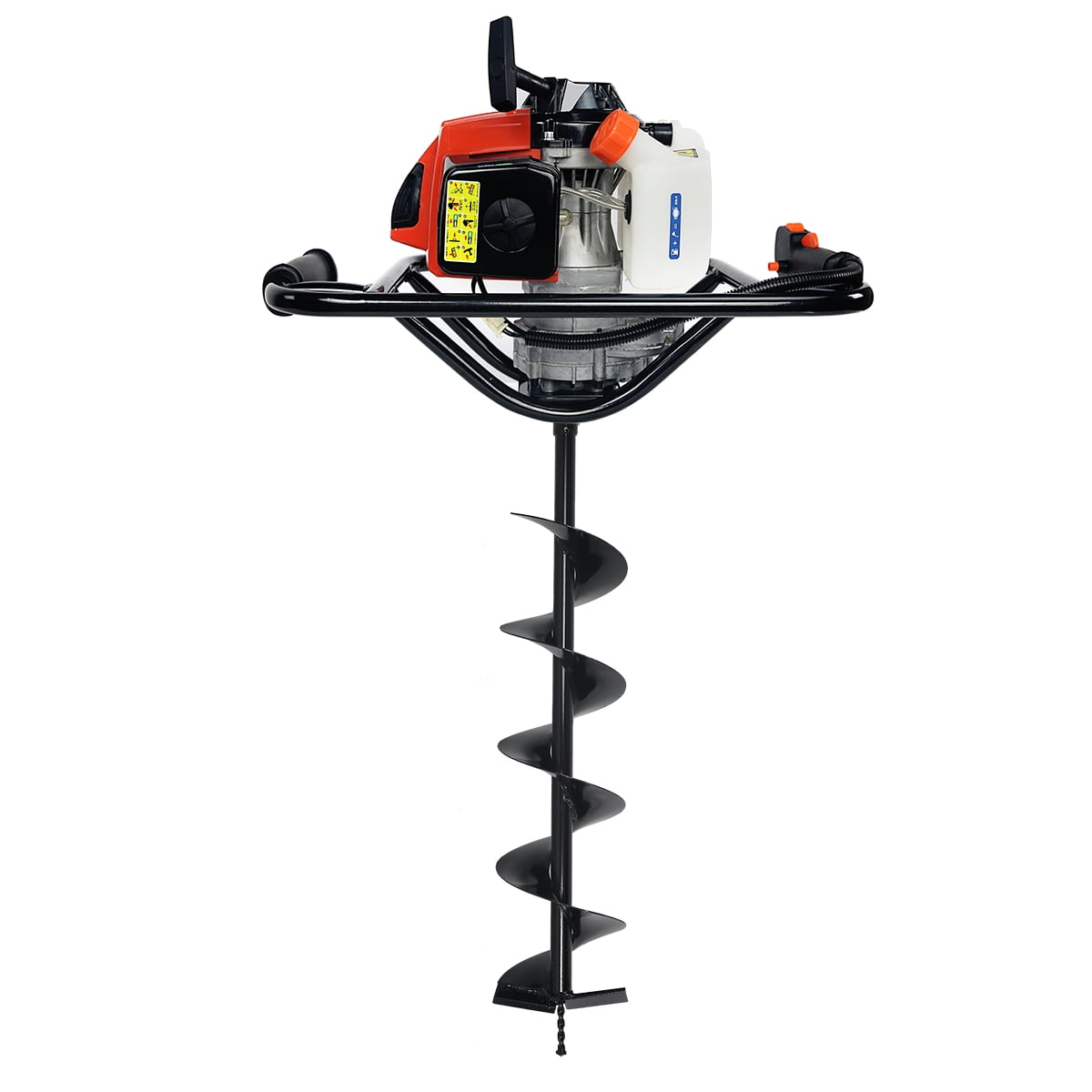 XtremepowerUS 2 Stroke Gas Post Hole Digger V Type 63CC Plant Fence 1 Man Auger 6